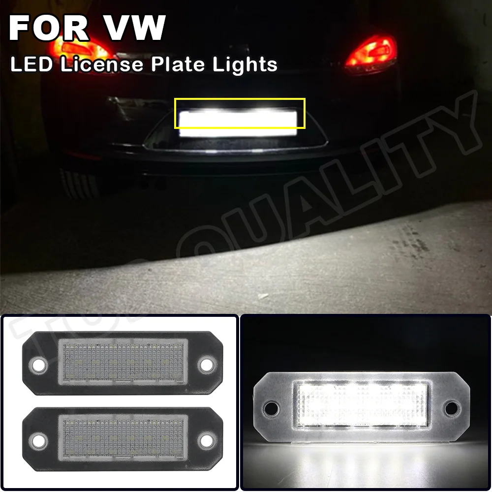 

2Pcs For VW Transporter T5 2003-2015 T6 2015-2019 Caddy 2004-2017 No Error LED License Number Plate Light White Lamp Led Bulbs