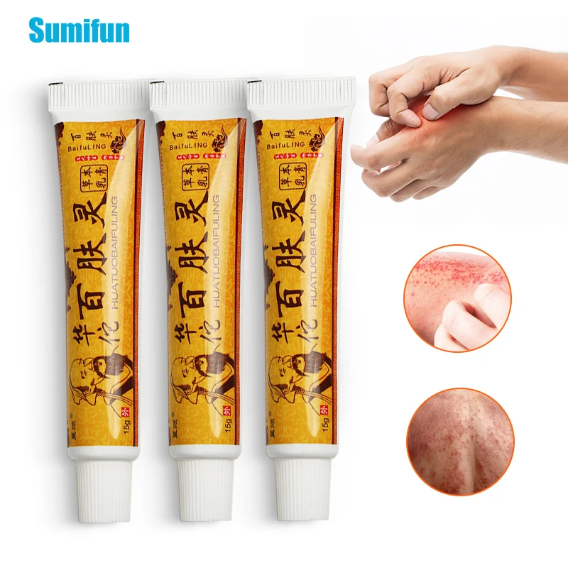 

15g Herbal Anti-Itch Ointment Antibacterial Cream For Psoriasis Treatment Relief Skin Pain Dermatitis Eczema Medical Plaster