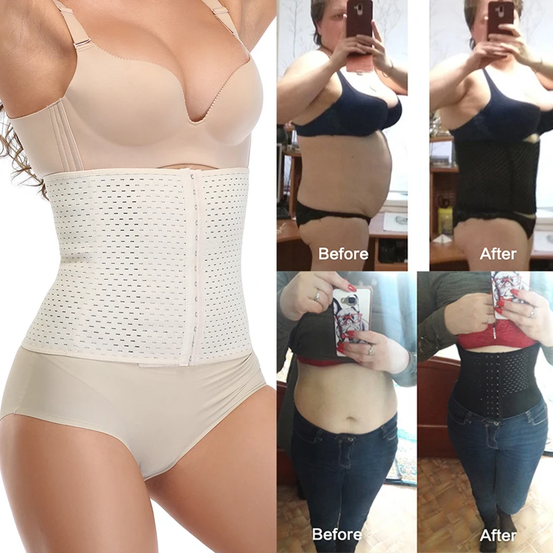 

Waist Trainer for Women Weight Loss Nylon Shapewear Corset Cincher Slimming Waist Trimmer Body Shaper GirdleTummy Control Faja