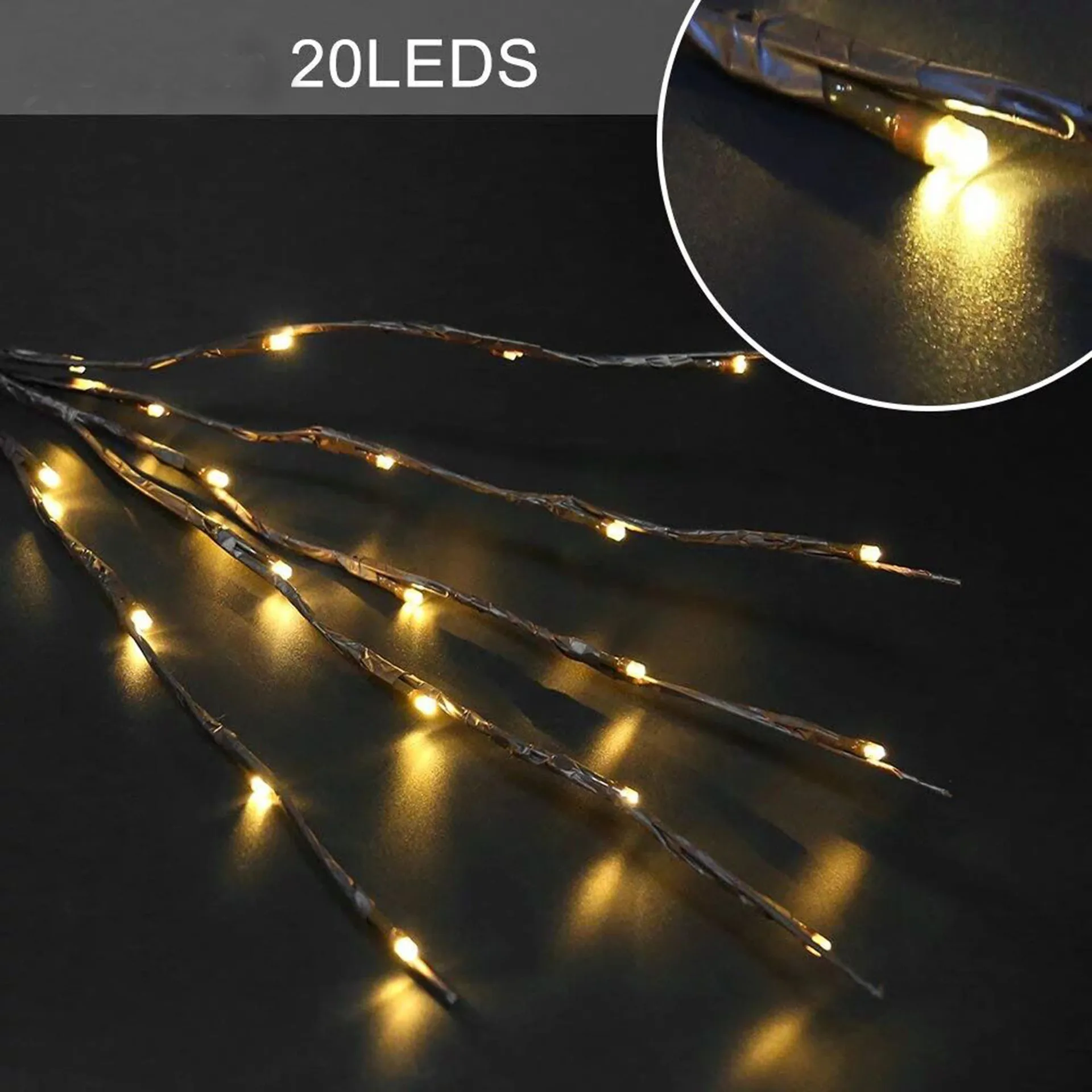 Гирлянда с 20 светодиодами на ветви лампа для высоких ВАЗ наполнитель светильник