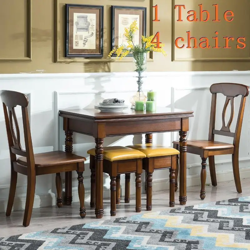Eettafel Redonda Esstisch Yemek Masasi Escrivaninha Tavolo Dinning Juego De Set Ретро деревянный комедор Меса стол бюро обеденный стол