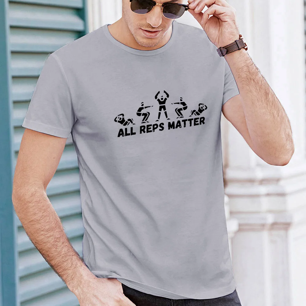 

Summer T-shirt Male Funny Print Short Sleeve O-neck Casual Basic Boys Tee Hip-hop Streetwear All Reps Matter Graphic T Shirts