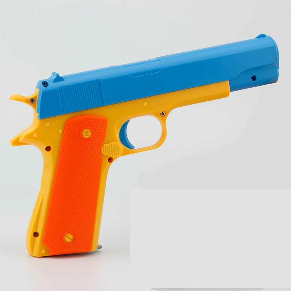Ручной пневматический пистолет M1911 игрушечный с мягкими пулями цветные пули для