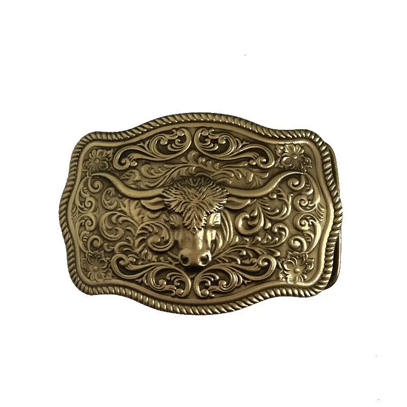 

Men's Leisure Retro Relief Brass Buckle