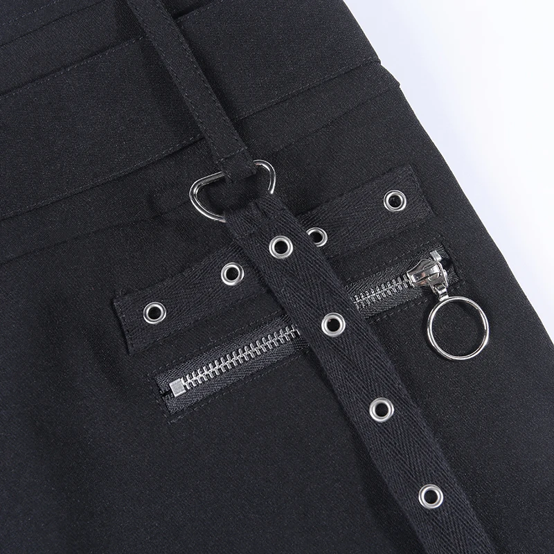 Женская мини-юбка-карандаш с высокой талией и поясом на молнии | одежда