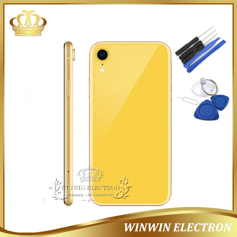 1 шт., гарантия качества, задняя крышка шасси для iphone XR, корпус, батарея, дверь, средняя рама, с карточным лотком, кнопки, инструмент