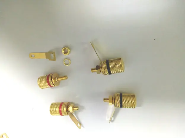 50pcs brass Audio speaker Binding Post Amplifier terminal for 4mm banana plugs New | Обустройство дома