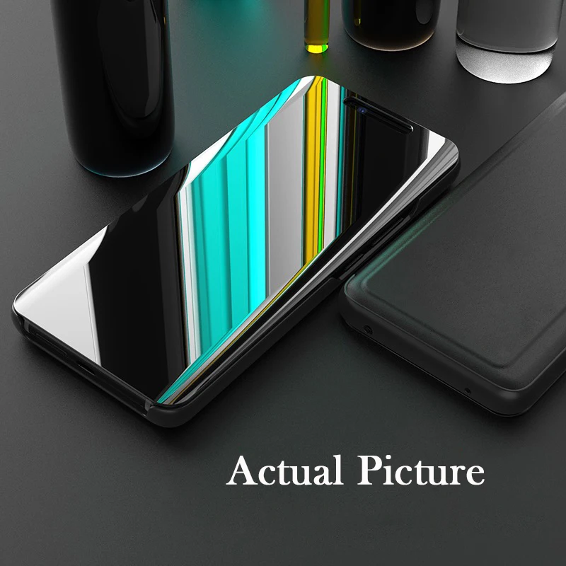 

Auroras For VIVO V19 Case Stand Holder Flip Mirror View Phone Case For vivo V19 Shockproof Mirror View Cover