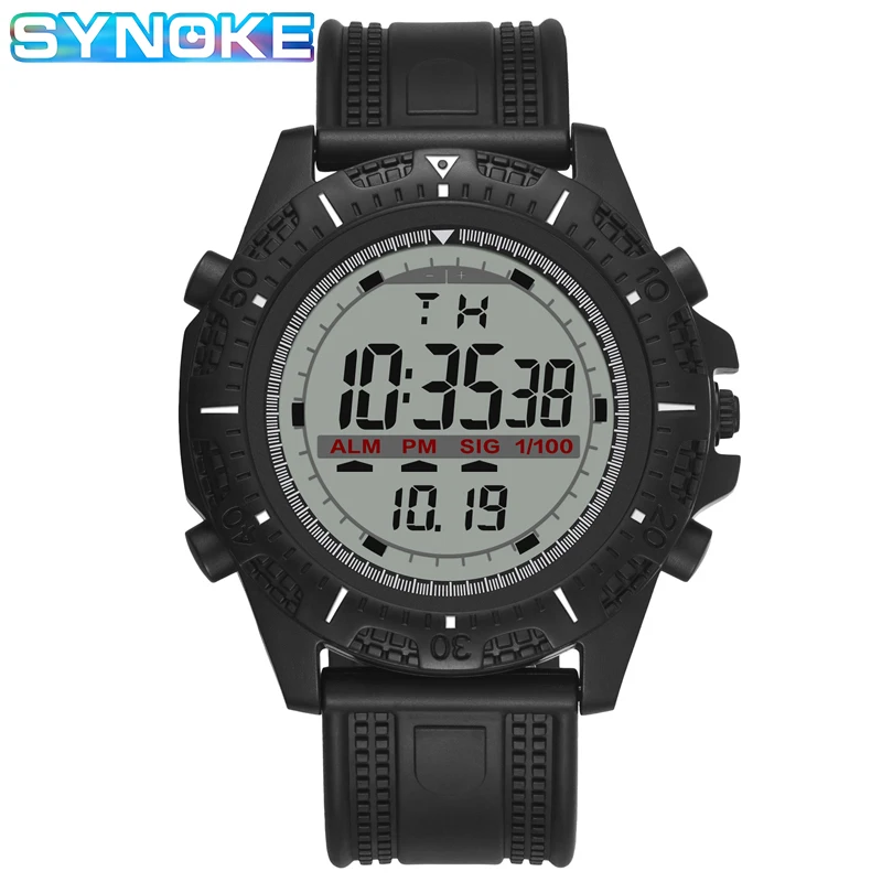 SYNOKE Electronic Watch For Men Fashion Simple Shock Waterproof LED Digital Watch Men Military Sports Watches relogio masculino