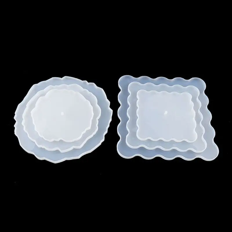 

3 Tier Cupcake Stands Resin Molds Round Square Tray Silicone Casting Mould with Handle Fitting Dessert Platter DIY Making Tools