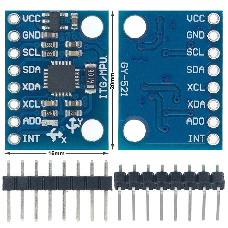10 шт. GY 521 MPU 6050 MPU6050 модуль 3 оси аналоговый гироскоп Датчики + осный Акселерометр