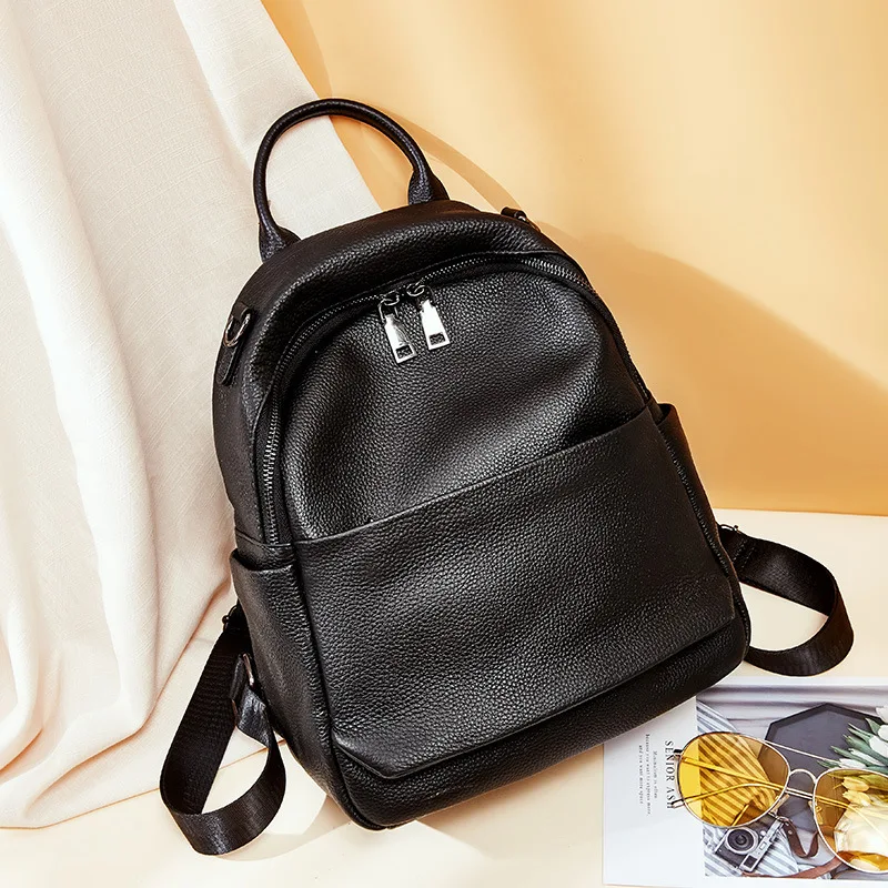 Женский рюкзак из натуральной коровьей кожи модные женские рюкзаки для девочек