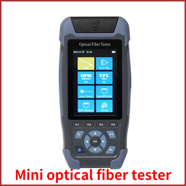Mini optical fiber tester 1310/1550nm VFL OLS OPM Event Map 24/22dB for 60KM Fiber Cable Tester FC/UPC RJ45 cable TDR test