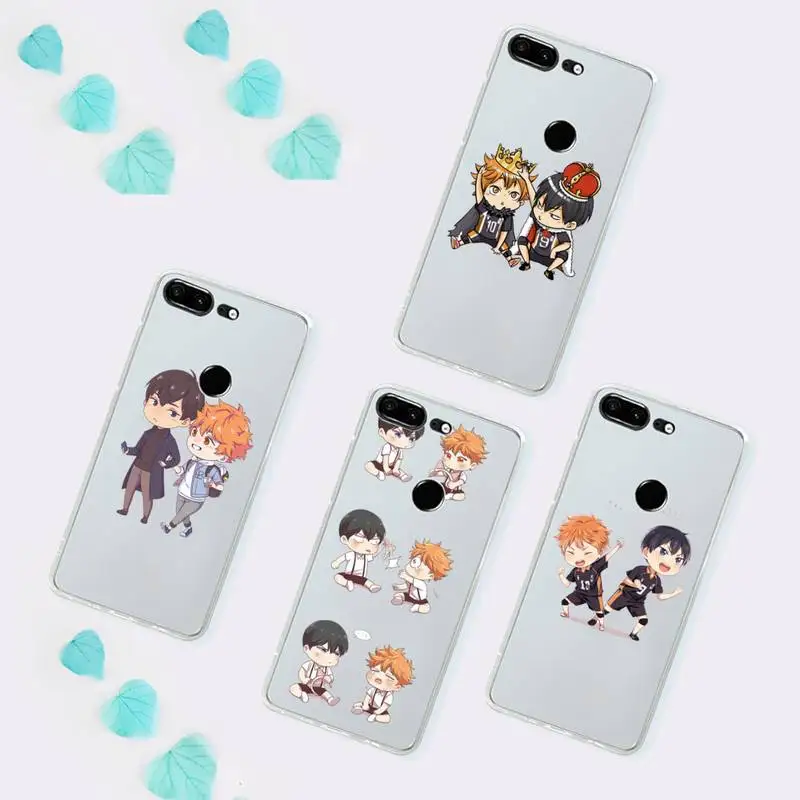 

Volleyball anime cute Haikyuu Phone Case Transparent for Huawei P 40 20 30 10 mate pro lite plus