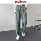 Мужские повседневные однотонные спортивные брюки LAPPSTER в стиле Харадзюку 2022, мужские винтажные бриджи в стиле K-POP, мужские мешковатые спортивные брюки в стиле хип-хоп, брюки 3XL