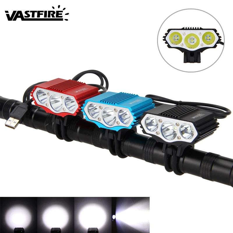 Фонарь на руль велосипеда 15000лм с USB портом|bicycle front|handlebar lightbicycle front light |