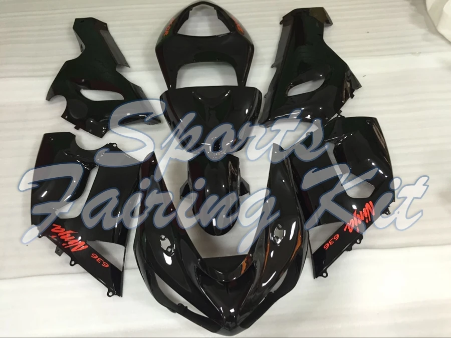 Полный комплект кузова для Kawasaki ZX6r 2005-2006 кузов 636 блесток обтекатель мотоцикла 2005