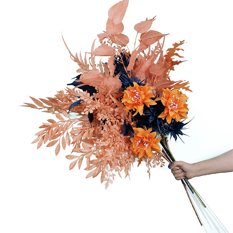 

Искусственные листья для украшения стола, декор для гостиной с золотыми веточками, искусственные растения, Декор для дома, декор для свадьб...