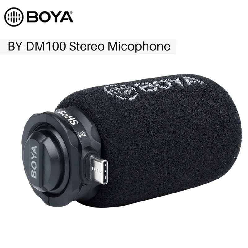 Цифровой стереокардиоидный конденсаторный микрофон BOYA записывающий с