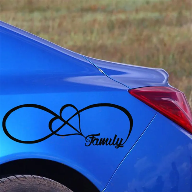 Лидер продаж креативная наклейка для украшения автомобиля Белый Черный семья