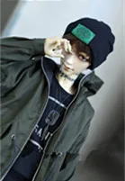 

4 point 3 point Uncle BJD.SD baby coat with rough edge OW print high collar street style drawstring coat available now