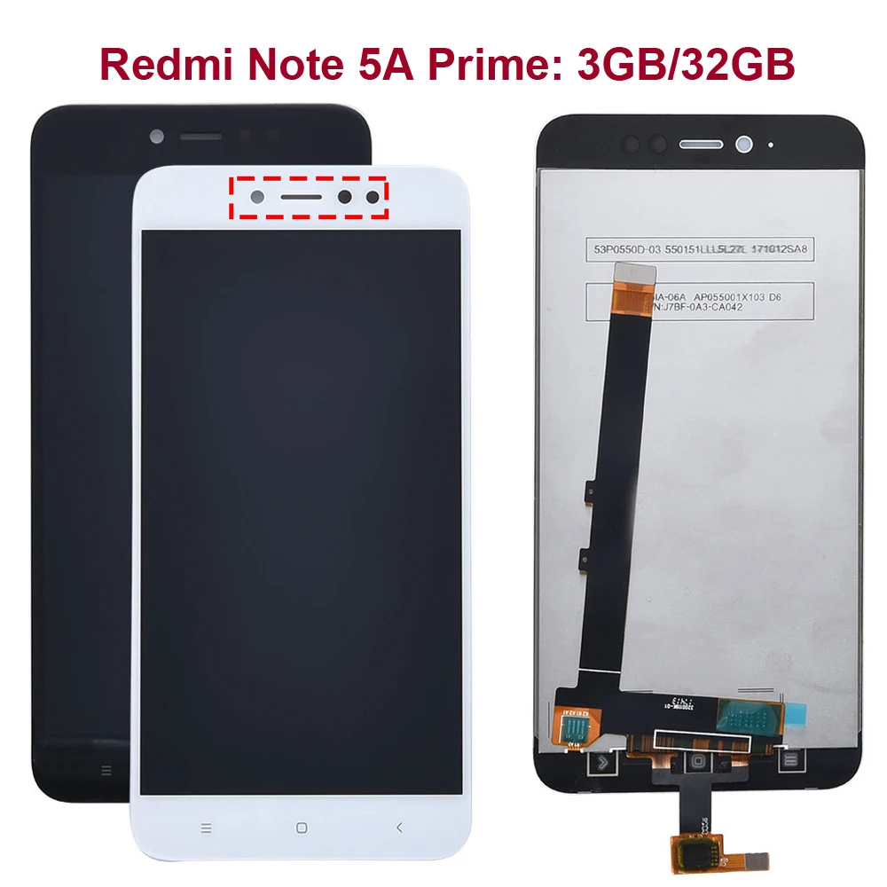 ЖК-дисплей 5 дюйма для Xiaomi Redmi Note 5A / Prime сенсорный экран с дигитайзером в сборе