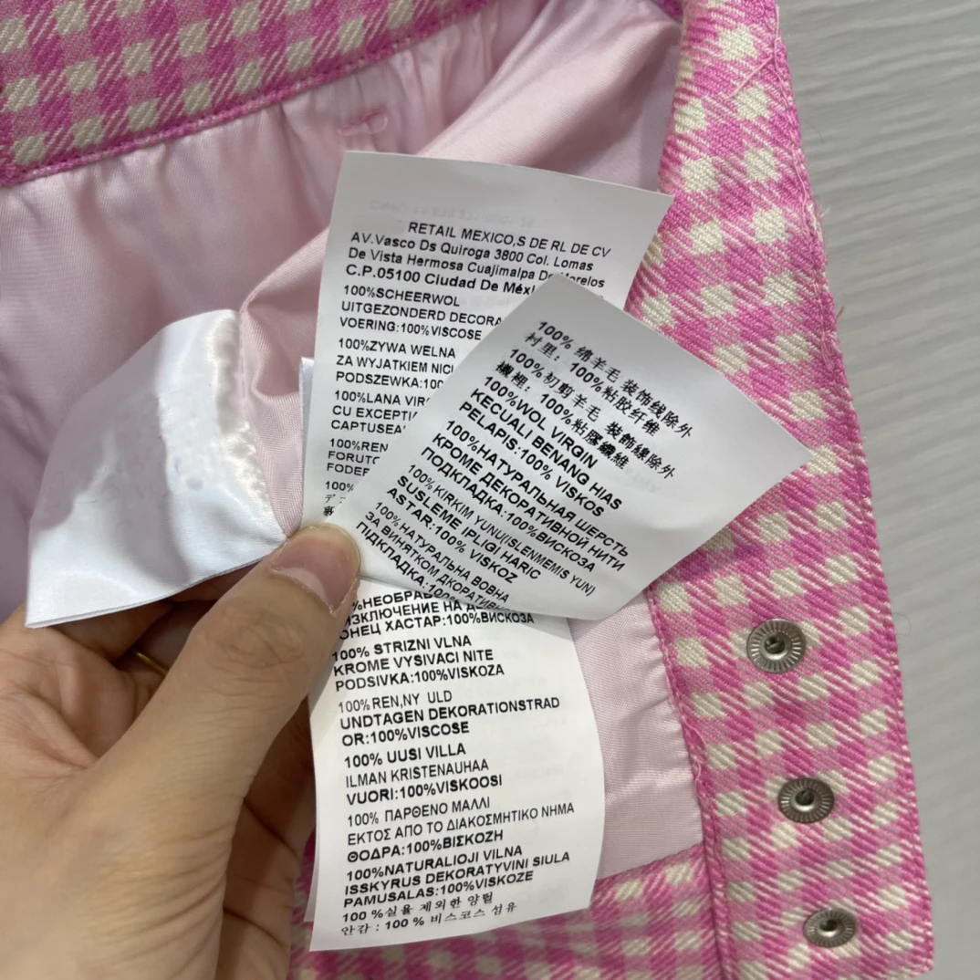 

Luxury 100% Wool Skirts for Women Summer 2021 New Retro Houndstonch High Waist Half Skirts Good Quality Woolen Wrap Skirts Lady