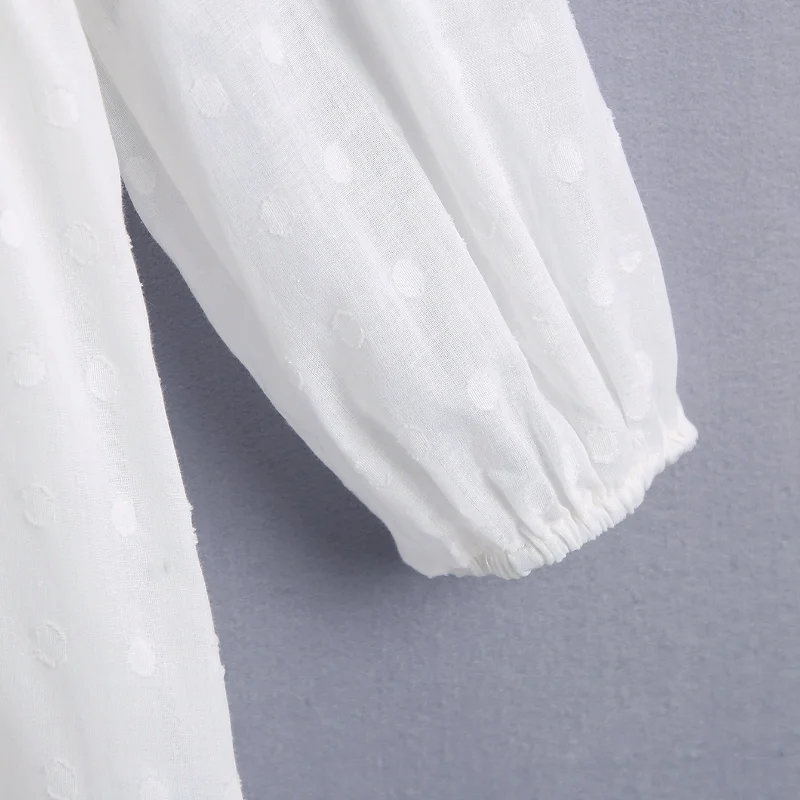 

Embroidery Short Dress Women Vintage Summer Dress Casual Hollow Out Mini Dresses Solid Women Sundress Loose Long Sleeve Vestido