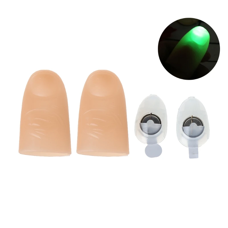 

Novelty LED Light Flashing Fingers Magic Trick Props Kids Children Luminous Gift Y4UD