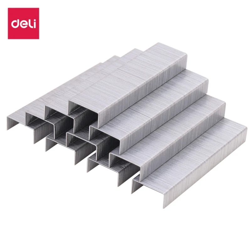 

New Deli ET70110 Tacker Staples 53/8 1000 pcs per box Zinc plated wire iron Nail staple for speciality stapler