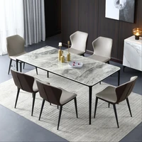 dining table and chair combination delifeng modern simple dining table household aluminum alloy rectangular table