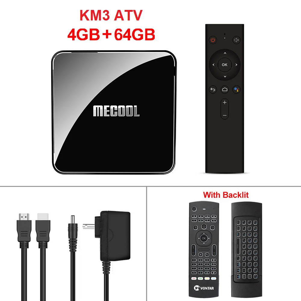 MECOOL KM3 ТВ Android tv Google Сертифицированный Android 9,0 ТВ приставка 4 Гб 64 Гб 128 ГБ Amlogic S905X2 4K 5G Dual Wifi BT4.0 KM9 PRO 4G 32 ГБ - Цвет: KM3 ATV 4G64G mx3
