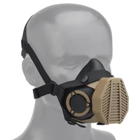 airsoft respirator mask tactical half face gas mask for cs wargame shooting paintball replaceable filter anti dust mask