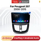 Мультимедийная магнитола Junsun V1 Pro для PEUGEOT, стерео-система на Android 9,0, 4 Гб ОЗУ, 64 Гб ПЗУ, с GPS Навигатором, видеоплеером, без DVD, для PEUGEOT 207, 2006-2015, типоразмер 2DIN