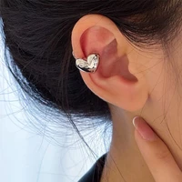 small love heart gold silver color no piercing ear clip for women japanese korean ladies non pierced earrings jewelry