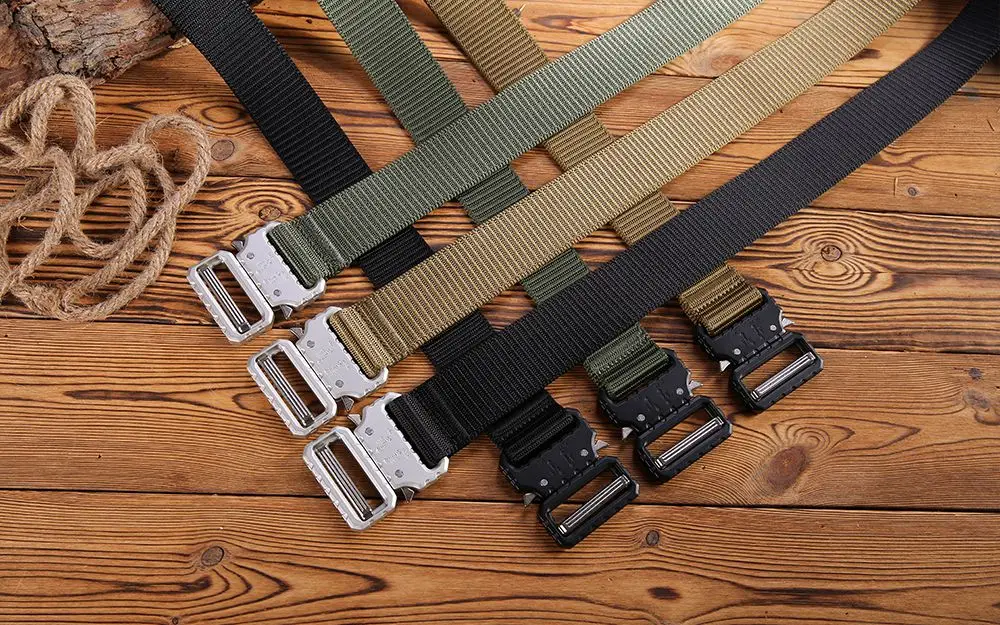Tactical Belt Military Belt Army Combat Training Outdoor Hunting Adjustable High Quality Nylon Belt Security Accessories