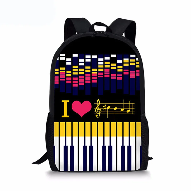 Детский школьный ранец для маленьких мальчиков и девочек, миниатюрный рюкзак с принтом пианино для книг, дорожная сумка для покупок, Студен...