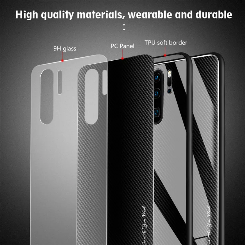 Чехол из закаленного стекла USLION для huawei P30 P20 Pro Honor 20 8X9X10 Lite Nova 5 mate P Smart Gradient Жесткий