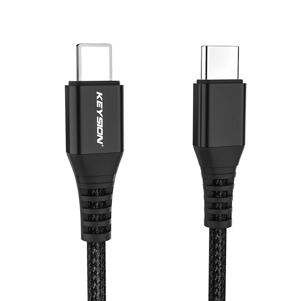 Черный KEYSION PD кабель для iPhone 11 Pro Max XR XS 8 Plus usb type C для быстрой зарядки, кабель для телефона для iPad Pro, шнур зарядного устройства - Цвет: Черный