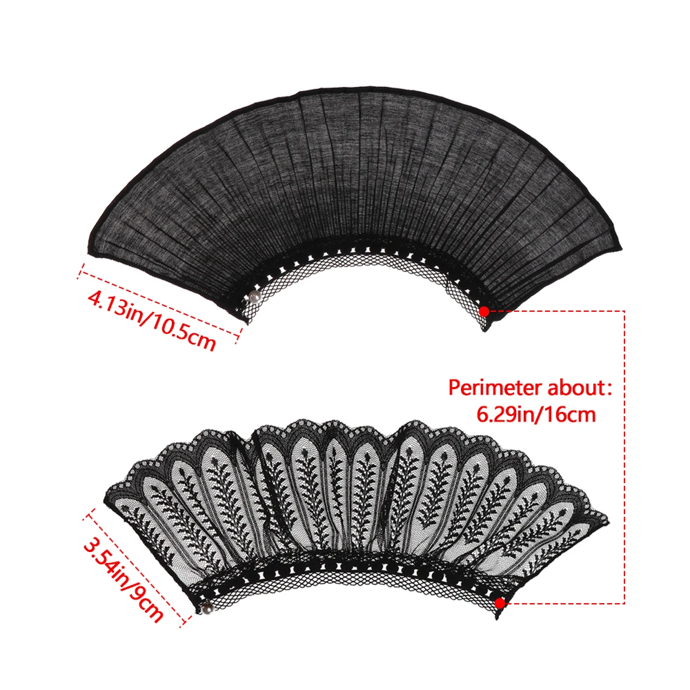 

2Pcs Fake Flare Sleeves Floral Lace Pleated Ruched False Cuffs Sweater Blouse Apparel Wrist Warmers Detachable Wrist Cuffs Gift