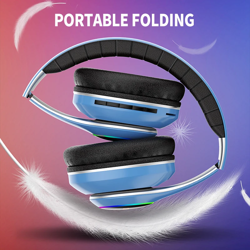 Foldable wireless headset AS-WH03 Bluetooth Headphone 3D stereo Sport gaming With Microphone Earphone Support TF Card FM Radio