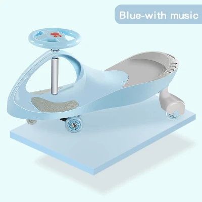 blue with music Ruizhi для детей, крученый автомобиль, немой Круглый Универсальный От 1 до 3 лет для качания колеса, детский автомобиль для спорта на открытом воздухе, детские игрушки, подарки для мальчиков девочек, RZ1105 - Цвет: blue with music