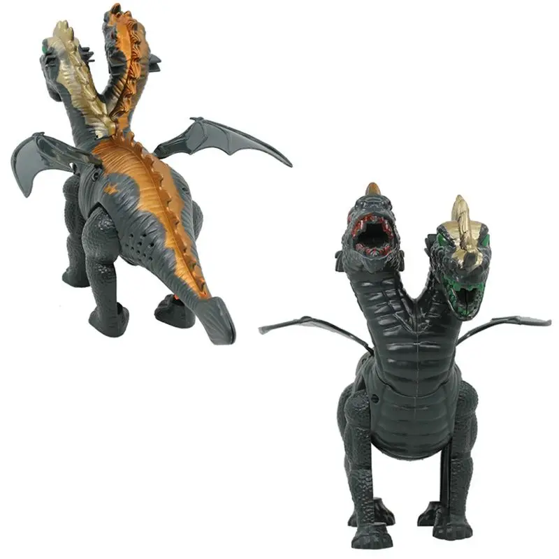 

Two Head Electric Light Sound Dinosaur Toys Boy Toy Gift Jurassic