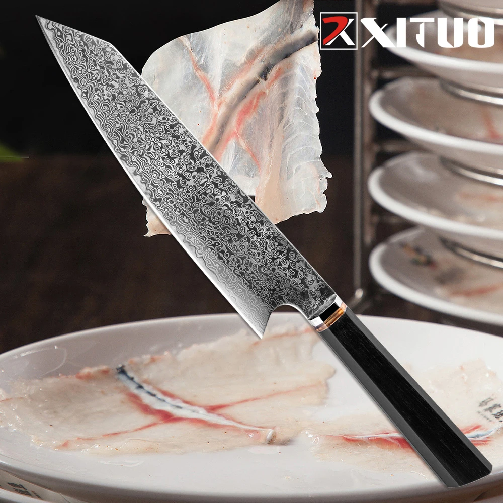 

XITUO Unique Gift Chef Knife 67-layers Japanese VG10 Damascus Steel Kitchen Knives Chef Chopper Salmon Slicing Kitchen Knife New
