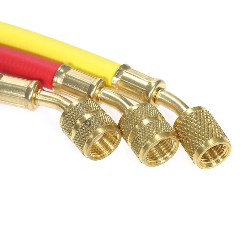 3Pcs R134A R410A R22 R12 800 Psi Manifold Gauge Set A/C Refrigeration Charging Hose High Pressure Hvac Refrigerant | Обустройство