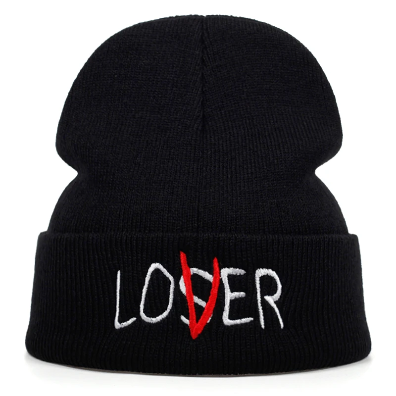Бренд loser вышивка зимняя шапка для мужчин Skullies Beanies Женская модная теплая унисекс