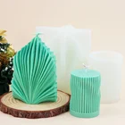 Крученая настольная силиконовая форма в виде свечи, сделай сам, геометрия, гребешок, Коралловая раковина, ароматические свечи, подарки для рукоделия