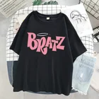 Женская футболка с коротким рукавом Y2k, летняя футболка с надписью harajuku Bratz, 2020