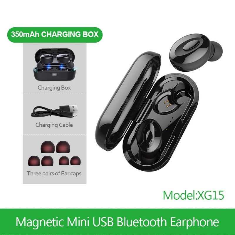 XG12 XG13 XG15 bluetooth-наушники 5,0 TWS наушники-вкладыши IPX5 Водонепроницаемая мини-гарнитура 5D стерео звук СПОРТИВНЫЙ ИГРОВОЙ наушник - Цвет: XG15
