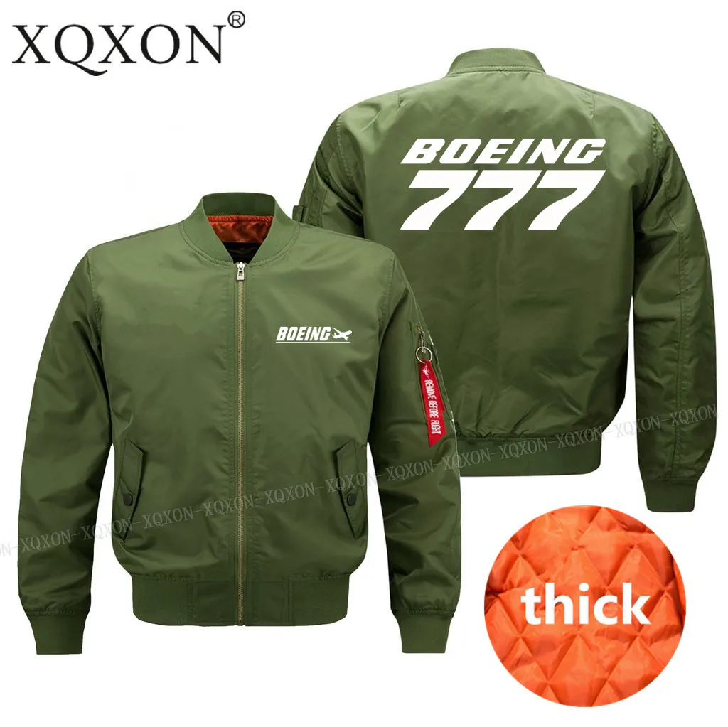 XQXON- мужской пилот жакет осень-весна зима Boeing 777 дизайнерские мужские пальто куртки высокого качества морозостойкая куртка J710 - Цвет: Army green thick
